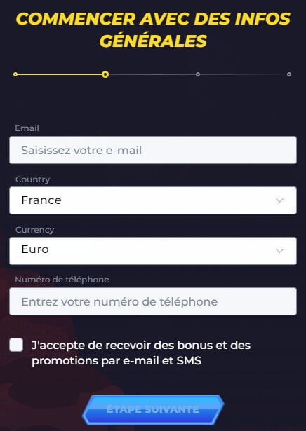 Inscription Inscription au Powbet Casino