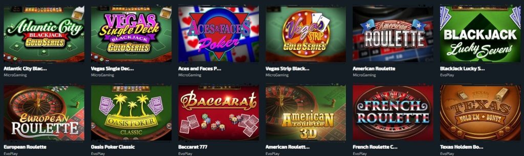 Jeux de table Casinozer Jeux de table