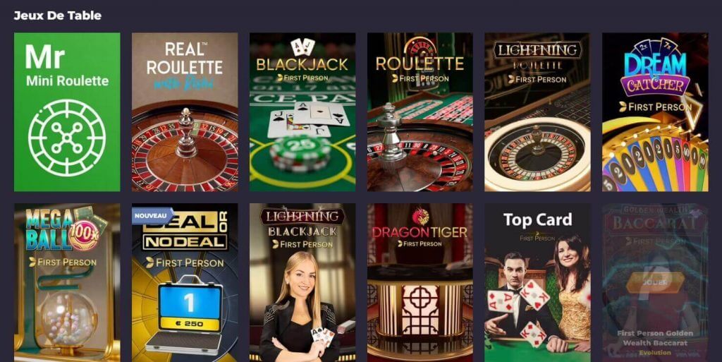 Jeux de table Powbet Casino Jeux de table