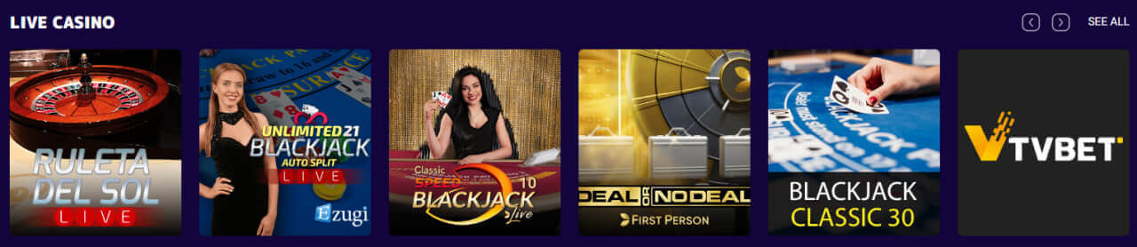 Live Casino Spin Spirit Live Casino