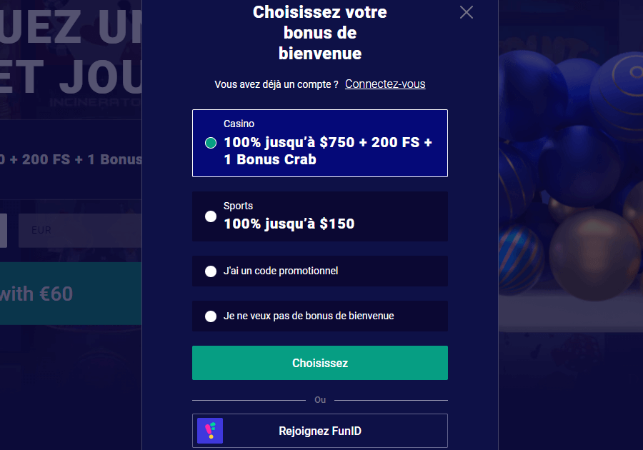 Frumzi Casino Inscription