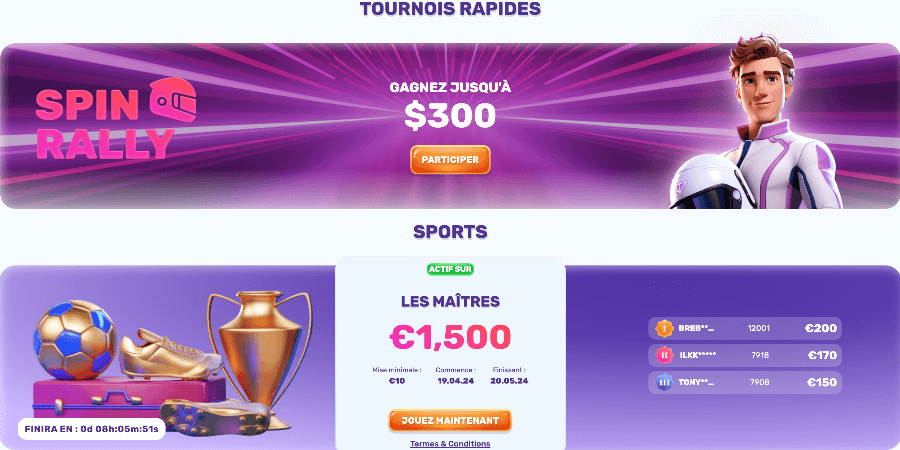 Tournois Slots Palace Casino Tournois