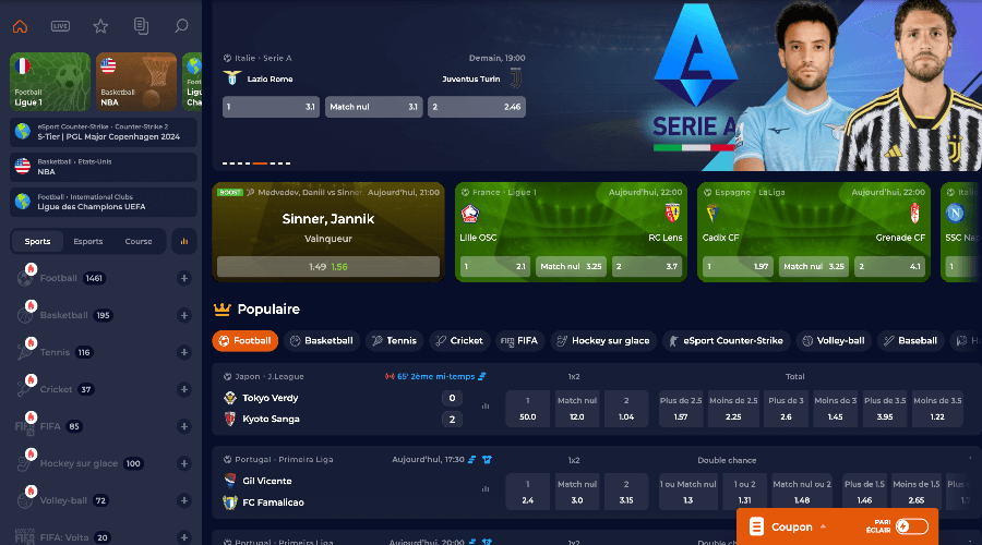 Paris Sportifs NineCasino Paris Sportifs