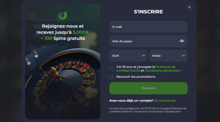 Inscription JeetCity Casino Inscription