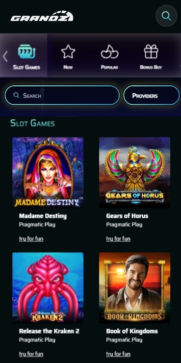 Granz casino sur mobile
