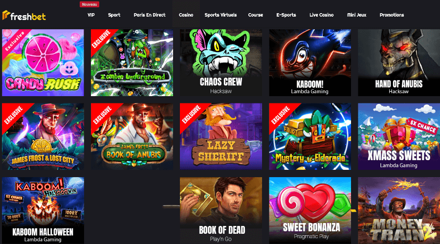 Jeux Freshbet Casino Jeux