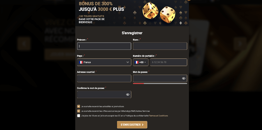 Inscription Megawin Casino Inscription