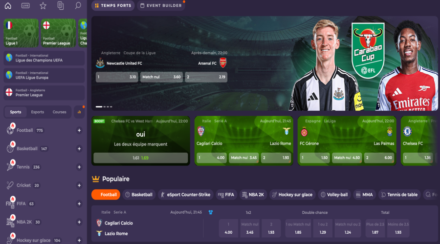 Paris sportifs Coolzino Casino Paris sportifs